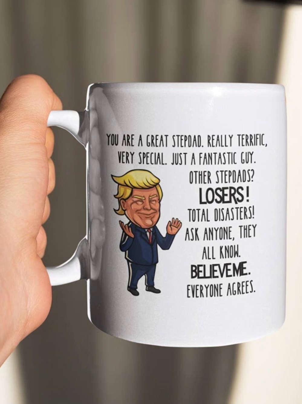 ✨ THE IMPROPER MUG ✨ Trump Funny Mug for Stepdad Gift for Father Men 11oz